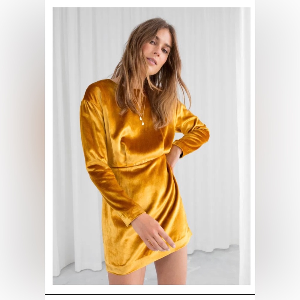 NWOT And Other Stories Yellow Mini Dress Size 8